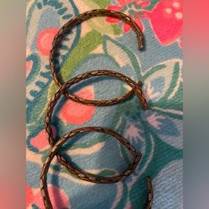 Vintage Set of 3 Adjustable Braided Numerous Metals Bracelets